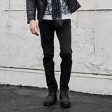 49ブラック | ヨコクロサテンストレッチパンツ | NICOLE