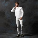 ゼブラ柄衿ファスナータートルネックニット | NICOLE | 詳細画像2 