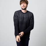 49ブラック | グラデーションシャギークルーネックニット | NICOLE