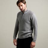 91その他2 | バイアスジャカード スタンドハーフジップニット | NICOLE