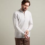 92その他3 | バイアスジャカード スタンドハーフジップニット | NICOLE