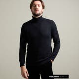 49ブラック | 【HIDEAWAYS BLACK】シルク混 ミラノリブタートルネックニット | NICOLE