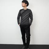 【HIDEAWAYS BLACK】バイアスリンクスジャカードクルーネックニット | NICOLE | 詳細画像17 