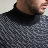 【HIDEAWAYS BLACK】バスケットジャカードタートルネックニット | NICOLE | 詳細画像10 