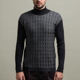 【HIDEAWAYS BLACK】バスケットジャカードタートルネックニット | NICOLE | 詳細画像7 