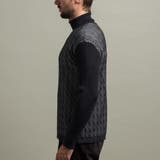 【HIDEAWAYS BLACK】バスケットジャカードタートルネックニット | NICOLE | 詳細画像8 