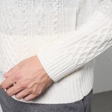 ケーブルグラデーションフーテッドプルオーバーニット | NICOLE | 詳細画像9 