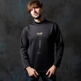 49ブラック | ストレッチポンチジェルプリントモックネックプルオーバー | NICOLE