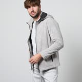 19ライトグレー | ムラプリントスタンドアップジップブルゾン | NICOLE