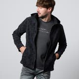 49ブラック | ムラプリントスタンドアップジップブルゾン | NICOLE