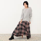 【WALDO】モールチェックフレアスカート | NICOLE | 詳細画像3 