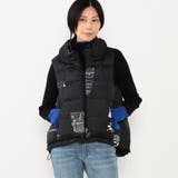 49ブラック | 【WALDO】チェス柄ダウンベスト | NICOLE