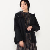 67ネイビー | 蓄熱中綿入りフーデッドブルゾン | NICOLE
