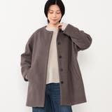 46カーキ | 【WALDO】スタンドカラーコクーンコート | NICOLE