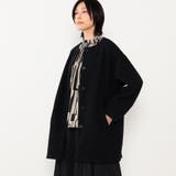 49ブラック | 【WALDO】スタンドカラーコクーンコート | NICOLE