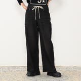 49ブラック | 【WALDO】ドロストワイドデニムパンツ | NICOLE