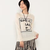 28オフホワイト | インターシャロゴプルオーバニット | NICOLE