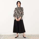 ゼブラ風柄シャーリングブラウス | NICOLE | 詳細画像2 