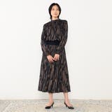 ゼブラ風柄シャーリングブラウス | NICOLE | 詳細画像3 