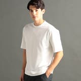 09ホワイト | メランジジャカード リラックスフィット クルーネックTシャツ | NICOLE