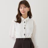 28オフホワイト | 比翼刺繍ブラウス | NICOLE