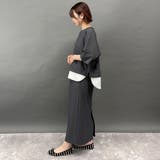 【セットアップアイテム】レイヤード風Tシャツ×タイトロングスカート | NICOLE | 詳細画像10