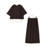 【セットアップアイテム】レイヤード風Tシャツ×タイトロングスカート | NICOLE | 詳細画像15