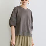 39チャコールグレー | シアー切り替えTシャツ | NICOLE