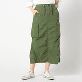 46カーキ | 【BROOKLYN OVERALL】ナイロンギャザー カーゴスカート | NICOLE