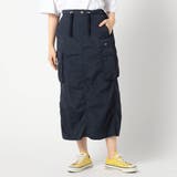 67ネイビー | 【BROOKLYN OVERALL】ナイロンギャザー カーゴスカート | NICOLE