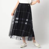49ブラック | チュールチェックスカート | NICOLE