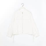 09ホワイト | メッシュ ノーカラーブルゾン | NICOLE