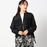 49ブラック | メッシュ ノーカラーブルゾン | NICOLE