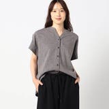 39チャコールグレー | リネンライク 半袖シャツ | NICOLE