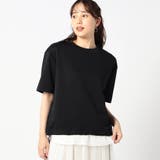 49ブラック | テック素材 半袖カットソー | NICOLE
