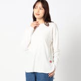 09ホワイト | 【日本製】長袖 裾ラウンドカットソー | NICOLE