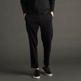 49ブラック | ストレッチスラブシャンブレー トラックパンツ | NICOLE