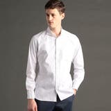 09ホワイト | ヘリンボンストレッチ カッタウェイカラーシャツ | NICOLE