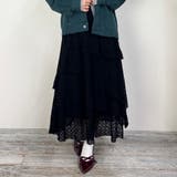 49ブラック | 【ZELDA】レースギャザースカート | NICOLE
