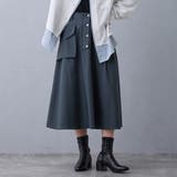 39チャコールグレー | タブデザインスカート | NICOLE