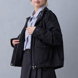 49ブラック | スタンドカラートレンチジャケット | NICOLE