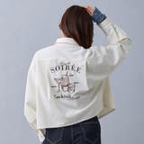 28オフホワイト | バック刺繍クロップドシャツ | NICOLE