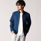 60ブルー | ブロックチェックニットブルゾン | NICOLE