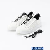 09ホワイト | 【RIELABO】イントレサイドファスナー モードスニーカー | NICOLE