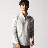 09ホワイト | アラカルトプリント スタンドカラーシャツ | NICOLE