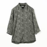 【RIELABO】ブライトジャカード 7分袖レギュラーカラーシャツ | NICOLE | 詳細画像9 