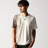 13ブラウン | グラデーションストレッチポンチロゴTシャツ | NICOLE