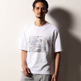 09ホワイト | 【RIELABO】グラフィックプリント クルーネックTシャツ | NICOLE