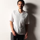 09ホワイト | 【RIELABO】サッカートリコット Vネック半袖カットソー（日本製） | NICOLE