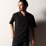 39チャコールグレー | 【RIELABO】サッカートリコット Vネック半袖カットソー（日本製） | NICOLE